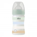 Chicco Well Being Bottle Anti-Colic System Slow Flow 150Ml 0M+ Green - Chicco