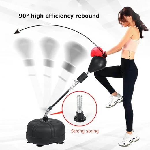 Boxing Set Kids Boxing Set Boxing Sandbag Child Freestanding Spd Ball with Bounce-Back Base - Image 4