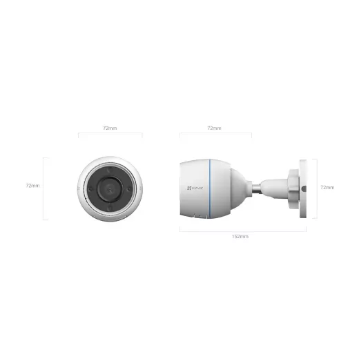 من إزفيز  كاميرا Cs-h3c-r100-1k2wf خارجية واي فاي بالأبيض والأسود 4 مم - إزفيز - Image 6