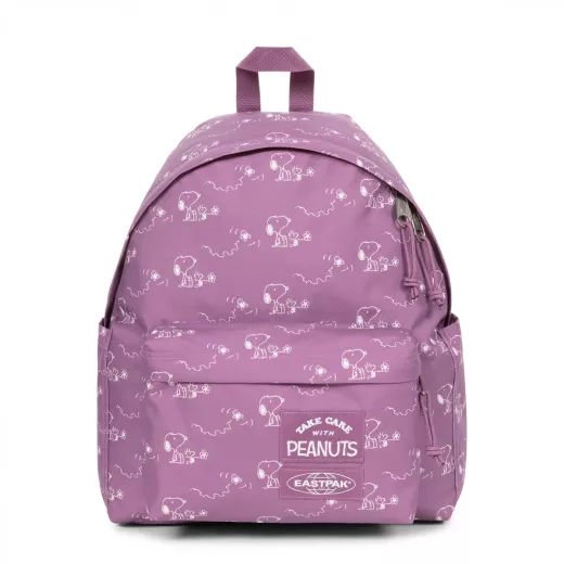 Eastpak Day Pak'R Peanuts Pink Medium backpack with bottle holder and laptop sleeve Eastpak Day Pak'R Peanuts Pink Medium backpack with bottle holder and laptop sleeve