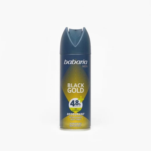 Babaria Body Spray Deodorant Black Gold - Men Babaria Body Spray Deodorant Black Gold - Men
