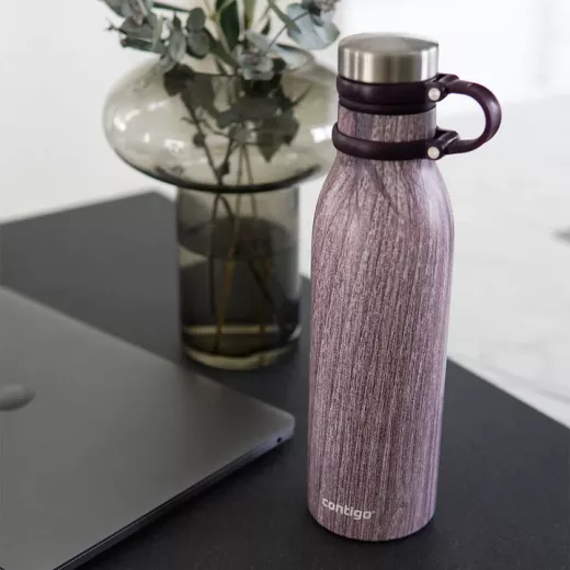 Contigo Autoseal Matterhorne Couture Vacuum Insulated Stainless Steel Bottle 590 Ml, Blonde Wood - Contigo - Image 3