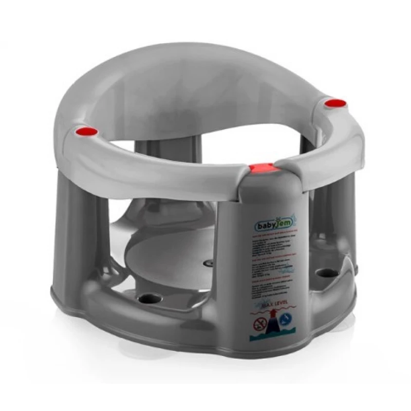 Babyjem Baby Bathing & Feeding Seat, Grey color Product Dimensions: 33 x 26 x 32 cm - BabyJem
