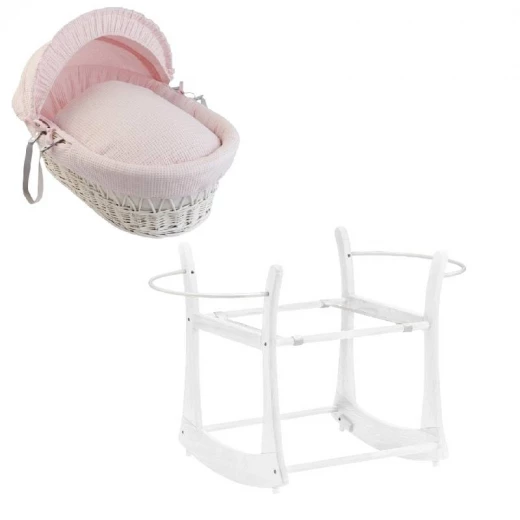 Baby Rattan Basket with Stand - Pink Color-1 Piece Baby Rattan Basket with Stand - Pink Color-1 Piece