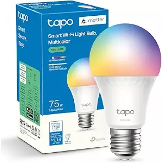 غطاء لمبة LED الذكية Tapo L535e Wi-Fi 110 فولت – متعدد الألوان E27 – L535e Us غطاء لمبة LED الذكية Tapo L535e Wi-Fi 110 فولت – متعدد الألوان E27 – L535e Us