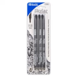 Bazic Skylar 0.4 mm Black Fineliner Pen (4/Pack)