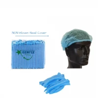 Gentle Non-Woven Head Cover - Blue - 100 pcs