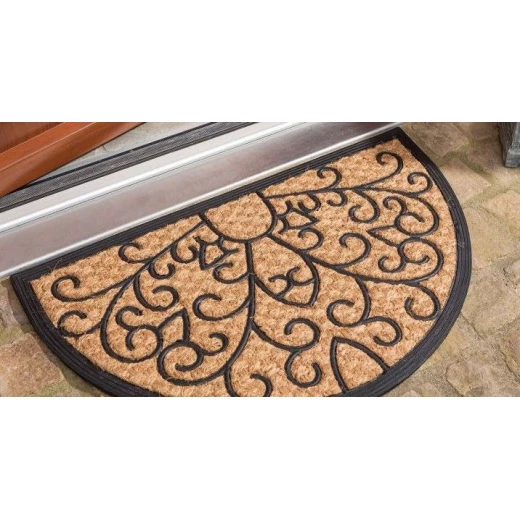 دعاسة مدخل 45*75 سم نصف دائرة من Astra Coco Deluxe - بيج وأسود - أسترا - Image 4