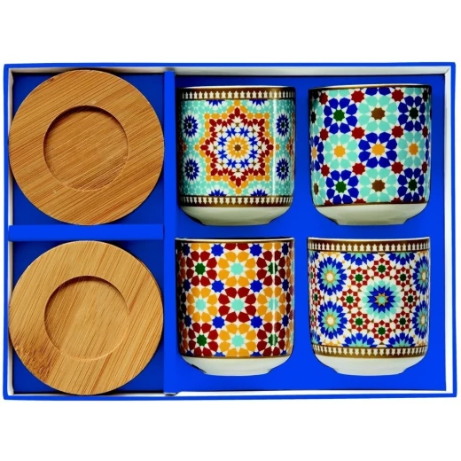 طقم فناجين قهوة 8 قطع 110 مل بعلبة من Easy Life Marrakech - ألوان متعددة - ايزي  لايف - Image 2