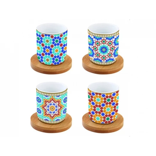 طقم فناجين قهوة 8 قطع 110 مل بعلبة من Easy Life Marrakech - ألوان متعددة - ايزي  لايف - Image 3