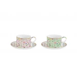 طقم فناجين شاي 4 قطع 240 مل بعلبة من Easy Life Meadow Flowers - ألوان متعددة - ايزي  لايف
