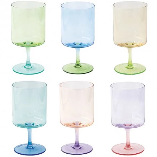 طقم كاسات زجاج 6 قطع 360 مل من Easy Life Rainbow - ألوان متعددة - ايزي  لايف - Image 4