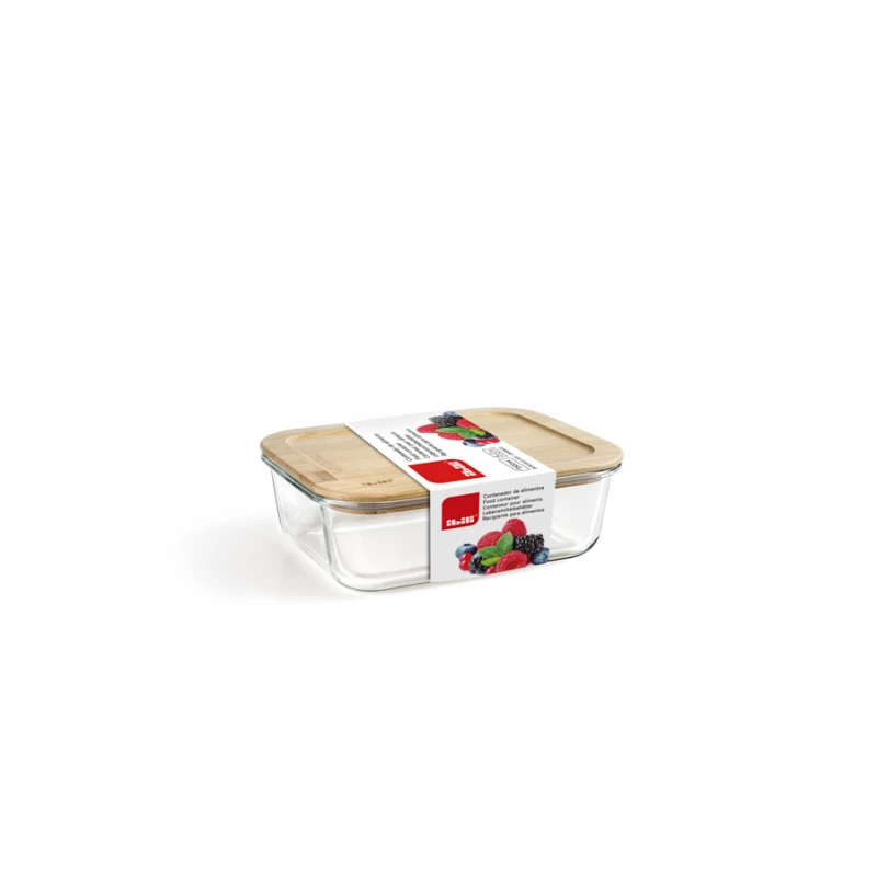 Ibili 650ml Food Container with Bamboo Lid - Ibili
