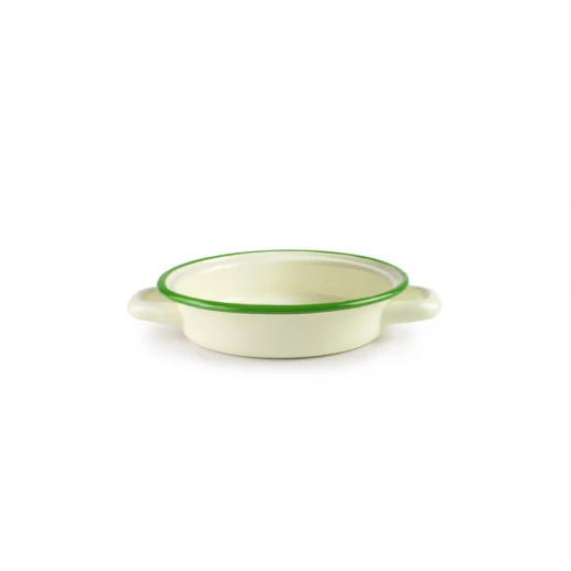 Ibili Vintage Musgo 14cm Egg Dish - White & Green Ibili Vintage Musgo 14cm Egg Dish - White & Green
