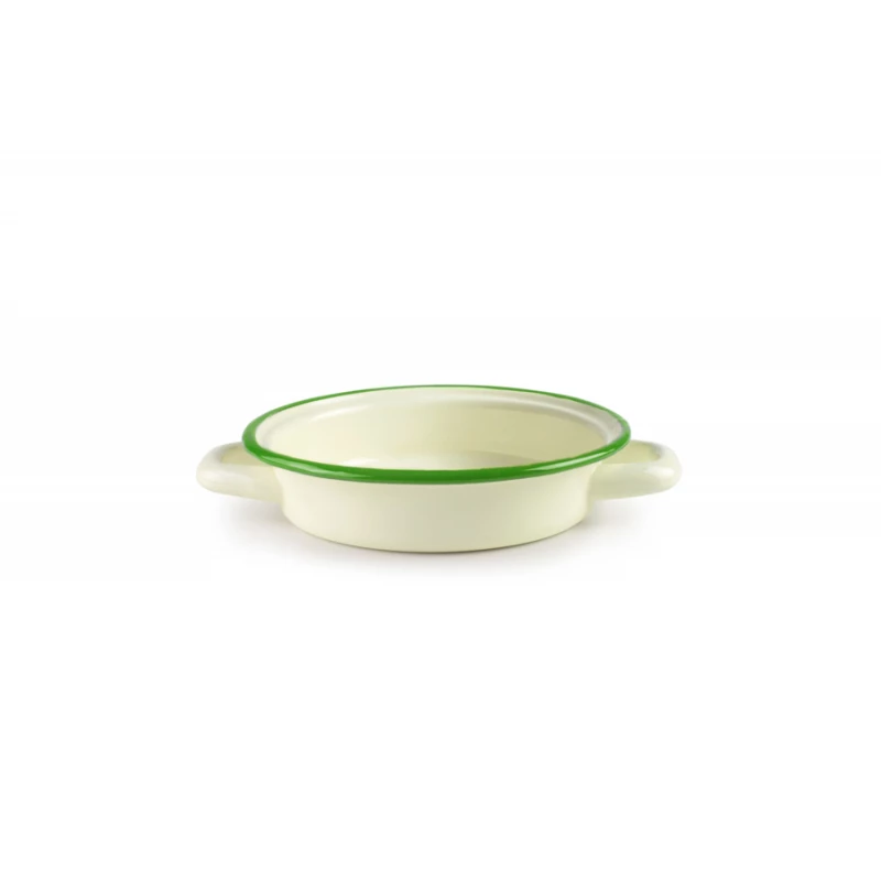 Ibili Vintage Musgo 14cm Egg Dish - White & Green - Ibili