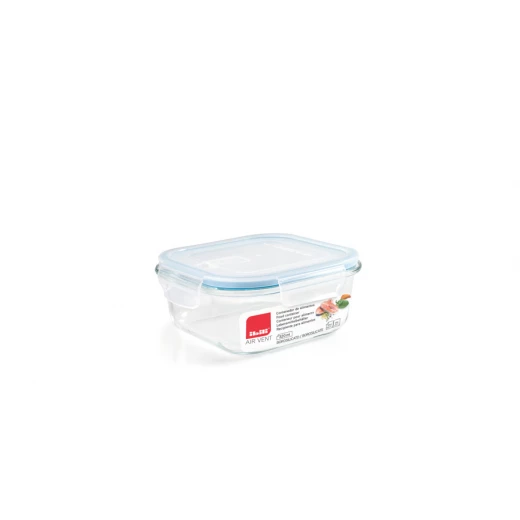 حافظة طعام زجاج 800 مل من Ibili Air-Vent - أزرق حافظة طعام زجاج 800 مل من Ibili Air-Vent - أزرق
