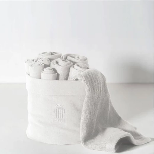 PHP Joy 8-Piece Washcloth Set in Basket - White PHP Joy 8-Piece Washcloth Set in Basket - White