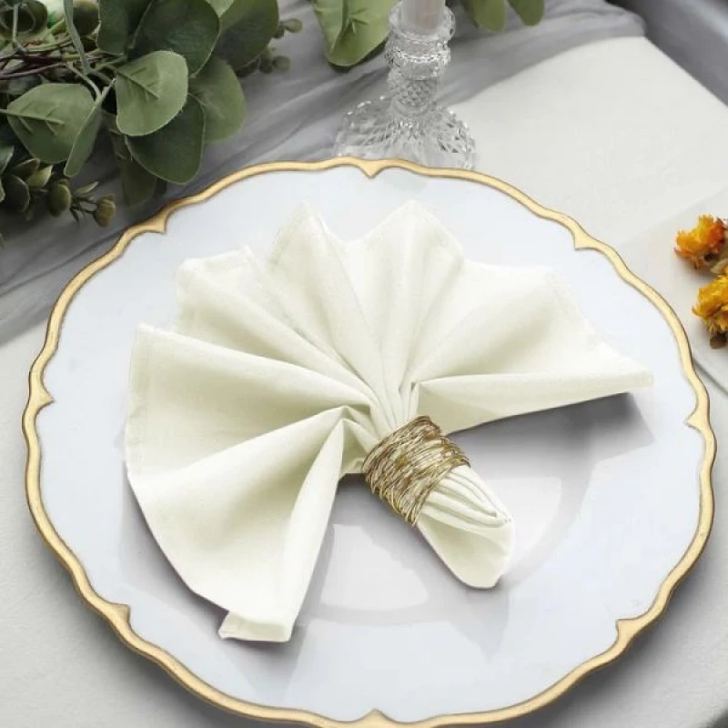 Desideri Di Casa Irlanda 2-Piece Dinner Napkins Set - Cream - Desideri