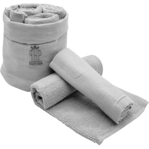 PHP Joy 8-Piece Washcloth Set in Basket - Gray PHP Joy 8-Piece Washcloth Set in Basket - Gray