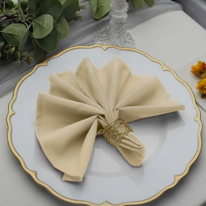 Desideri Di Casa Irlanda 2-Piece Dinner Napkins Set - Beige - Desideri