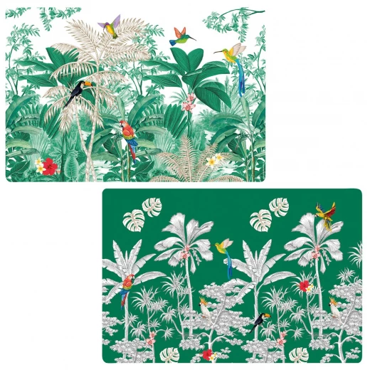 Easy Life Exotic Heaven 45x30cm Double-Sided Placemat - Multicolored Easy Life Exotic Heaven 45x30cm Double-Sided Placemat - Multicolored