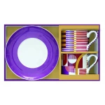 Easy Life Geometric Art 240ml 4-Piece Teacups Set in Box - Multicolored - Easy Life
