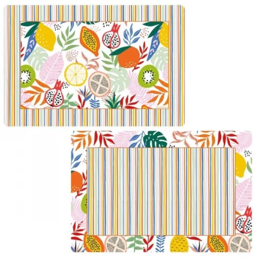 مفرش صحون وجهين 45*30 سم من Easy Life Tutti Frutti - ألوان متعددة مفرش صحون وجهين 45*30 سم من Easy Life Tutti Frutti - ألوان متعددة