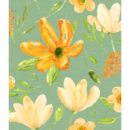 مفرش طاولة عرض 140 سم من Finesse Euronap Orista - أخضر وبرتقالي مفرش طاولة عرض 140 سم من Finesse Euronap Orista - أخضر وبرتقالي
