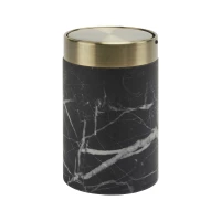 Aquanova Nero Cosmetic Bin with Swing Lid - Black