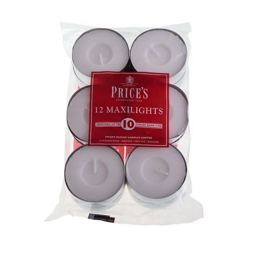 طقم شموع صغيرة 12 قطعة من Price's Maxilight طقم شموع صغيرة 12 قطعة من Price's Maxilight