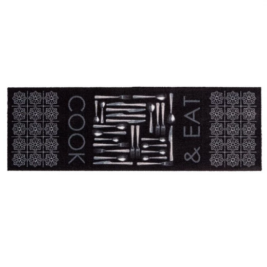 سجادة مطبخ طويلة 50*150 سم من Astra Miabella - أسود ورمادي سجادة مطبخ طويلة 50*150 سم من Astra Miabella - أسود ورمادي
