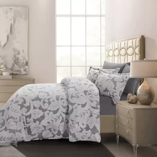 طقم لحاف فرو شتوي - كينج/سوبر كينج - رمادي من نوفا هوم - نوفا هوم - Image 2