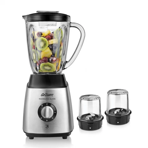 Arzum Maxiblend Glass Liquidiser - Stainless Steel, 600 W, 1,6 Liter - Arzum - Image 3