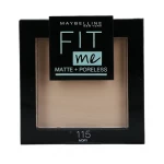 بودرة الوجه فيت مي مات آند بورليس من مايبيلين - 115 عاجي - 8.2 جرام - Maybelline