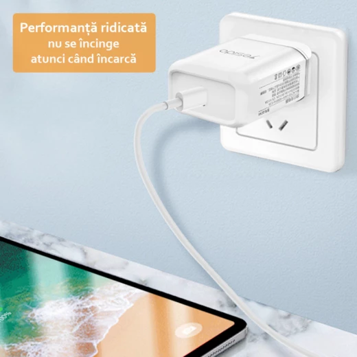شاحن يسيدو بمنفذ Type-C YC23 PD بقوة 18 وات و3 أمبير، أبيض - يسيدو - Image 4