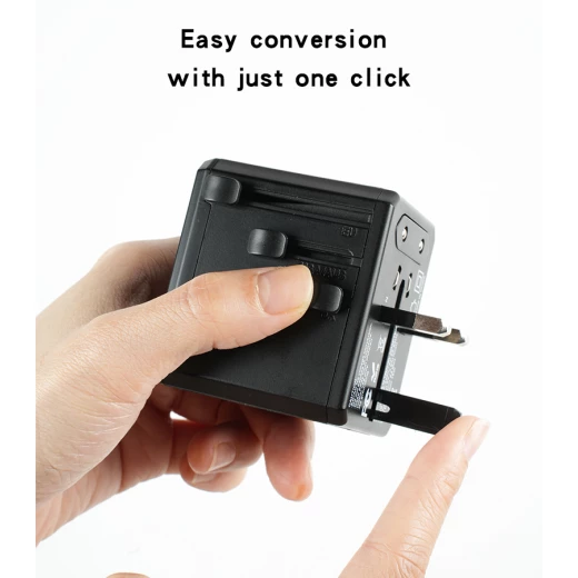 ييسيدو MC24 محول شاحن متعدد الوظائف 20W مع 3 منافذ USB + منفذ Type-C للسفر (أسود) - يسيدو - Image 2