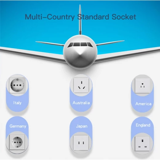 ييسيدو MC24 محول شاحن متعدد الوظائف 20W مع 3 منافذ USB + منفذ Type-C للسفر (أسود) - يسيدو - Image 2
