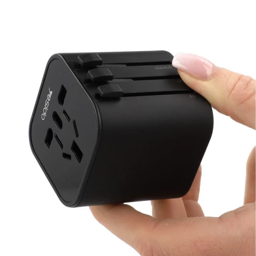 ييسيدو MC24 محول شاحن متعدد الوظائف 20W مع 3 منافذ USB + منفذ Type-C للسفر (أسود) - يسيدو - Image 4