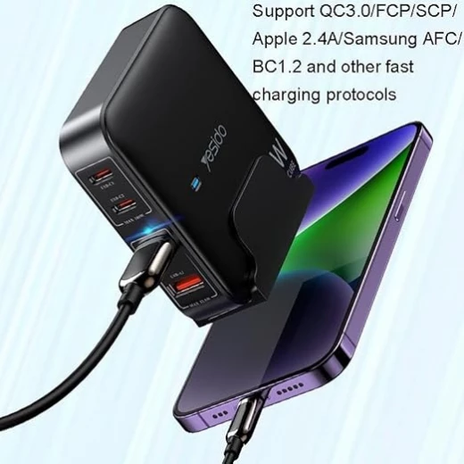 شاحن مكتبي متعدد المنافذ، 100W GaN، ييسيدو YC41 - يسيدو - Image 3