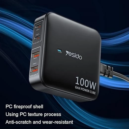 شاحن مكتبي متعدد المنافذ، 100W GaN، ييسيدو YC41 - يسيدو - Image 4
