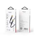 يسيدو - كابل بيانات (CA103) - Type-C إلى Type-C، 100W، 1.2 - أسود - يسيدو
