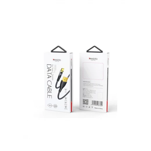 سيدو كابل CA104 18W USB نوع-C 1.2م PVC 2A، أسود سيدو كابل CA104 18W USB نوع-C 1.2م PVC 2A، أسود
