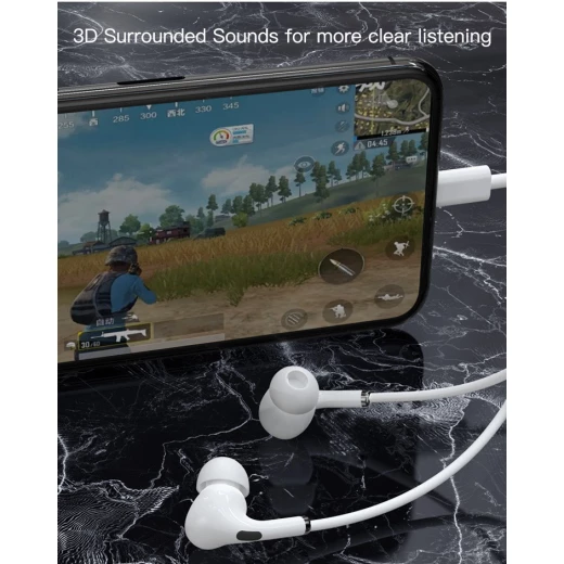 سماعات أذن مع موصل Lightning وميكروفون وكابل بطول 1.2 متر YH36 - أبيض من يسيدو - يسيدو - Image 4
