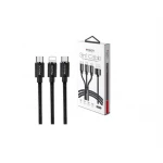 من يسيدو– كابل 3 في 1 – مايكرو USB / لايتنينج / USB-C / أسود (CA60) - يسيدو