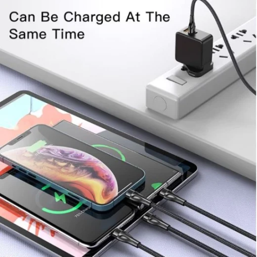 من يسيدو– كابل 3 في 1 – مايكرو USB / لايتنينج / USB-C / أسود (CA60) - يسيدو - Image 5