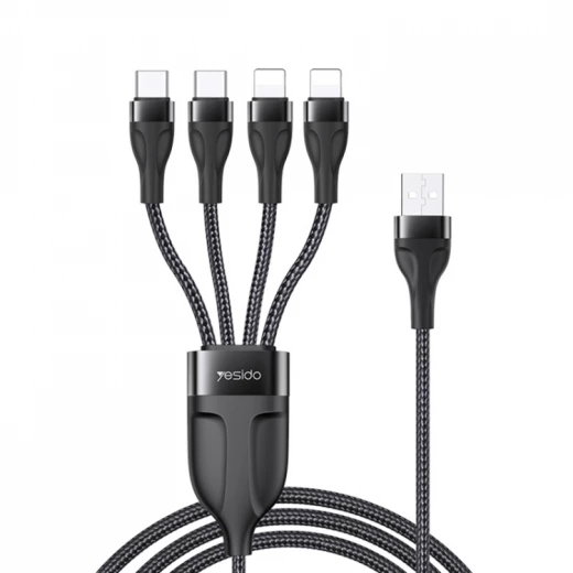 من يسيدو– كابل 3 في 1 – مايكرو USB / لايتنينج / USB-C / أسود (CA60) من يسيدو– كابل 3 في 1 – مايكرو USB / لايتنينج / USB-C / أسود (CA60)