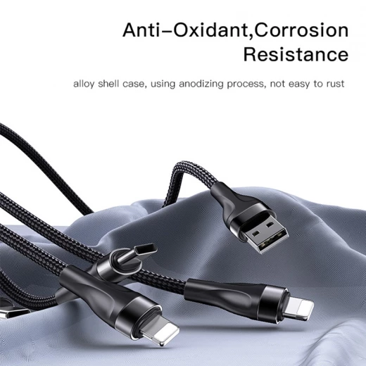من يسيدو– كابل 3 في 1 – مايكرو USB / لايتنينج / USB-C / أسود (CA60) - يسيدو - Image 2