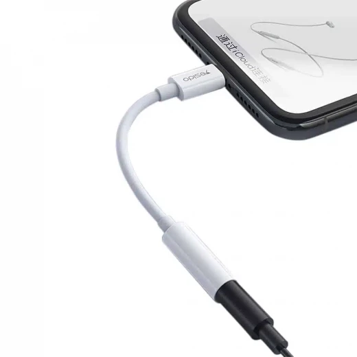 محول من Lightning إلى مقبس سماعة الرأس YAU31 من يسيدو باللون الأبيض - يسيدو - Image 8