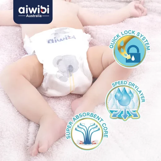 حفاضات أطفال مقاس 4 كبير 44 قطعة من أيويبي - Aiwibi - Image 4