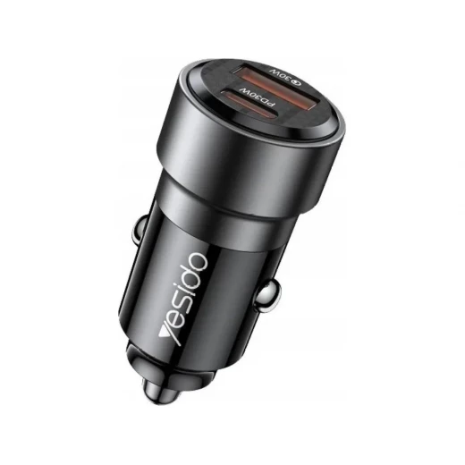 شاحن سيارة Y55  النوع C للشحن السريع 60 وات مع كابل  USB-C إلى  Type-C أسود  من يسيدو - يسيدو - Image 8
